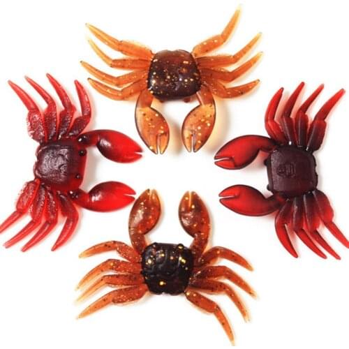30% Hot Sale 5Pcs 8cm Fishing Artificial Lifelikes Lure Wobbler Crab Shaped Swim Bait Tackle Fishing bait Simulation Fish Lures