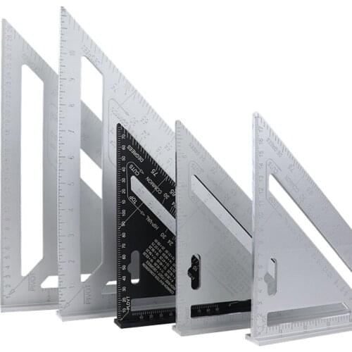12'' Triangle Angle Protractor Aluminum Alloy Speed Square Measuring Ruler Miter For Framing Building Carpenter Measuring Tools