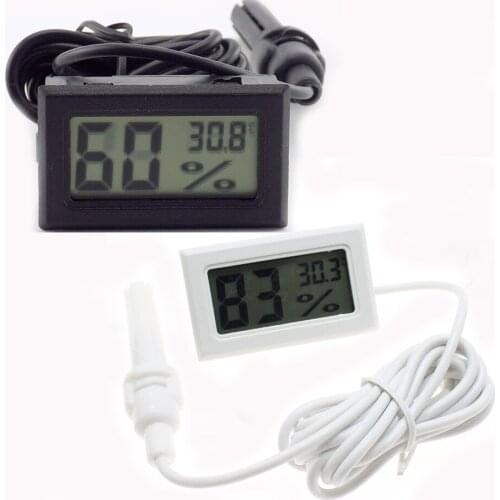 Mini Digital LCD Thermometer Sensor Indoor Convenient Hygrometer Humidity Instruments Detector With Probe Monitoring U26