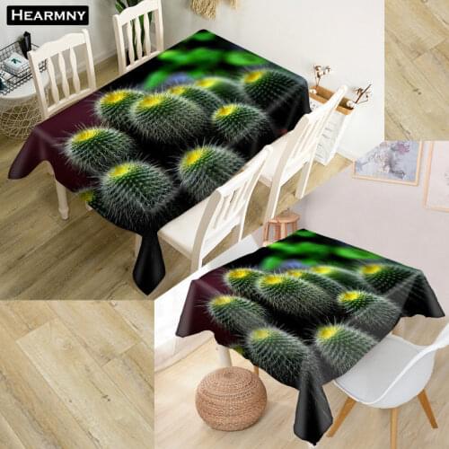 Custom Cactus Tablecloth Decorations Home Rectangular Party Table Covers Office Plain More Size Kitchen Dining Table