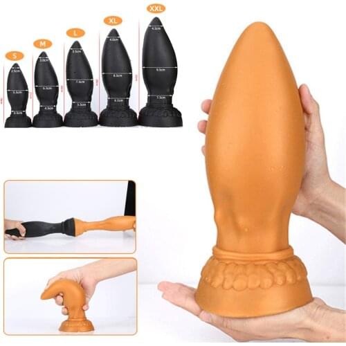 Super Large Liquid silicone Anal Plug Big Dildo Butt Plug Prostate Massager Vagina Anus Expansion Erotic Sex Toys For Men Woman