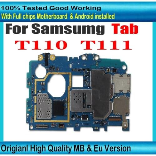 Original unlocked logic board for Samsung Galaxy Tab T110 T111 motherboard with full chips mainboard tested well good working MB