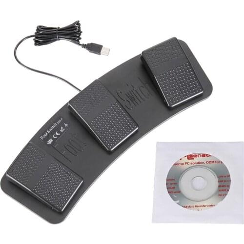 FOOT SWITCH 3 TRIPLE CONTROL ACTION PEDAL FOR KEYBOARD MOUSE PC LAPTOP USB FOOT SWITCH PEDAL