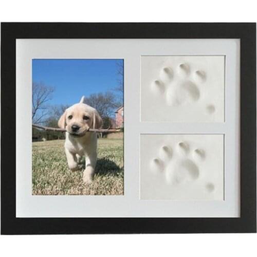 Pet Memorial Picture Frame Cats and Dogs Paw Print Photo Frame for Room Wall or Table Decor