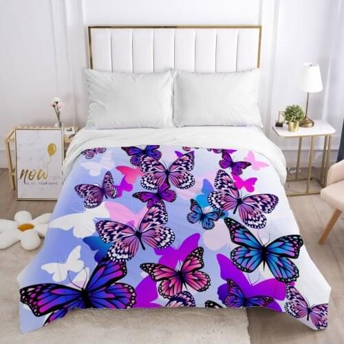 Butterfly Duvet cover Quilt/Blanket/Comfortable Case Double King Bedding 140x200 240x220 200x200 for Home Many purple