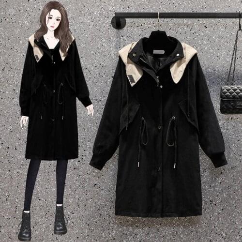 Qingerant Women's Hooded Trench Coats