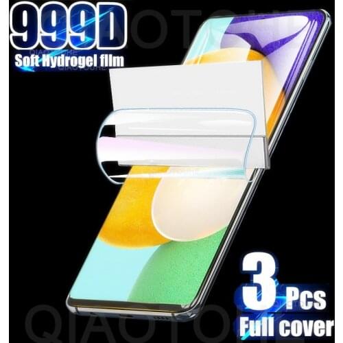 3Pcs Full Cover Screen Protector For Samsung Galaxy A52 A51 A72 A71 A41 A31 A21S A11 A01 A02 A12 A32 A42 M31 Soft Film Not Glass