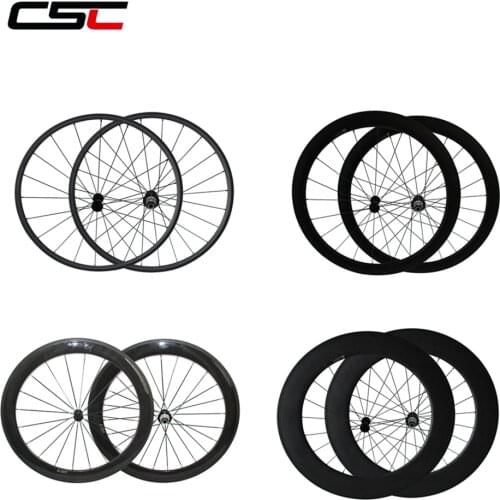 Factory Price Carbon Wheels 38mm 50mm 60mm 88mm Clincher Tubular Road Bicycle Carbon Wheelset Ceramic Bearings