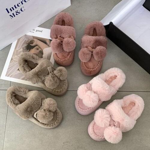 Cotton drag womens warm plush plush insoles winter shoes womens ankle new all-match autumn and winter