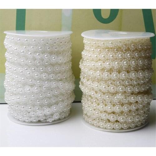 25m Artificial Pearls Beads Chain Sunflower Shape Beads Wedding decoration DIY Jewelry accessories