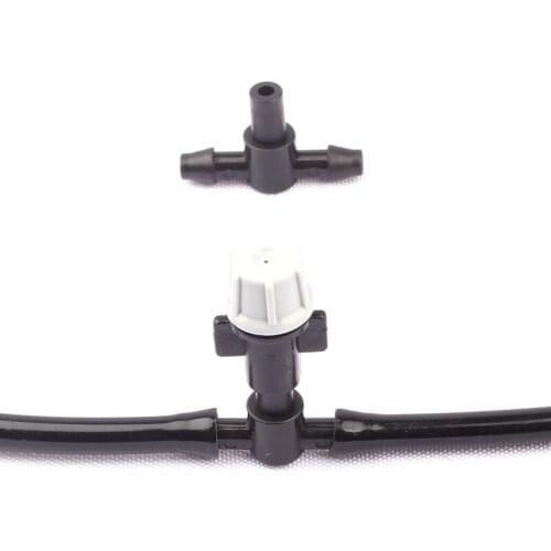 40pcs Gray Misting Nozzle Flat Head 4/7mm Barbed Hose Connector Garden Drip Irrigation Sprinkler System Fittings Sprayer Kits