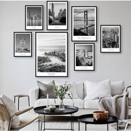 America Building New York City Canvas Painting Wall Art Posters and Prints Landscape Wall Picture For Living Room Home Decor