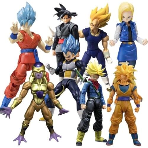 Anime Figures Dragon Ball Z Goku Vegeta Frieza Torankusu Majin Buu Super Saiyan SHF Anime Collection Anime Action Figures Toys