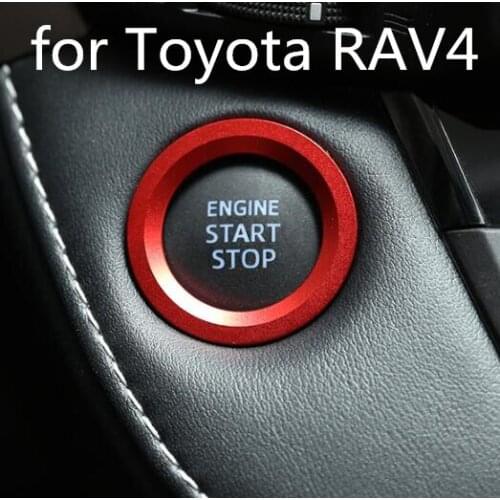 Car Styling Engine Start Stop Ignition Key Ring Accessories Case For Toyota Avalon Camry Corolla RAV4 2019 2020
