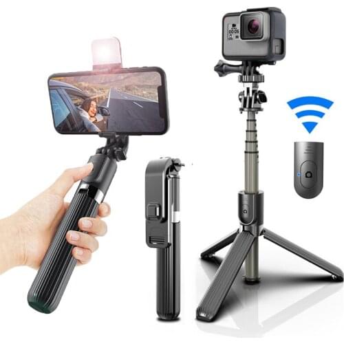 3-in-1 Wireless Bluetooth Selfie Stick,Portable LED Fill Light Stand Uuniversal Monopod For Smartphones, GOPRO Sports Cameras