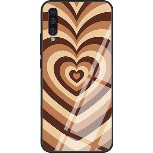 Latte Love Coffee Heart For Samsung A21S A20e A10 A20 A30 A50 A70 A31 A51 A71 A12 A52 A72 A32 Tempered Glass Case