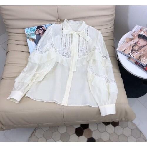 EVACANDIS Openwork Blouses