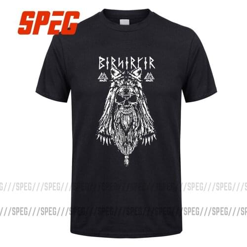 Viking Berserker Stylish T Shirts Mens Round Neck Short Sleeve Clothes New Vintage Cotton Adult Tshirt Sales Tees Vikings Odin