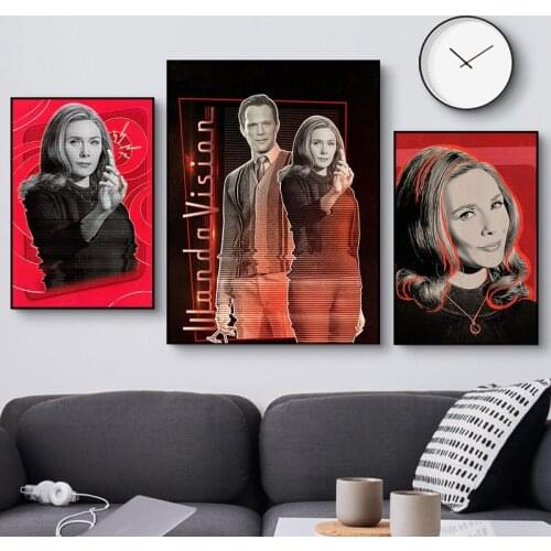 Marvel Superhero Scarlet Witch Canvas Painting Popular TV Series Posters and Prints Wall Art Pictures for Living Room Home Decor
