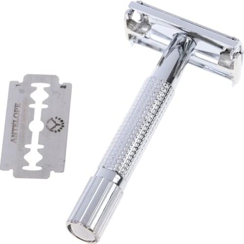 Stainless Steel Classic Razor Handle For Men Barber Straight Razor Holder Mens Shaving Face Razor Blades Shaving Machine