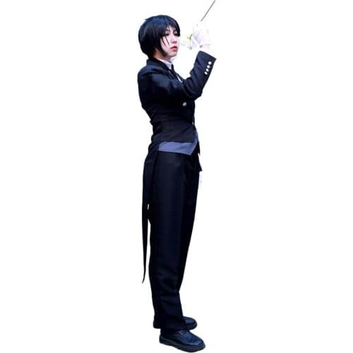 Black Butler 2 Kuroshitsuji Sebastian Michaelis Cosplay Costume Unisex Uniform