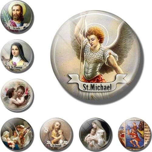 St Michael Fridge Magnet Religion Saint Decorative St Jude Refrigerator Magnets Virgin Mary Sticker Religious Souveni Home Decor