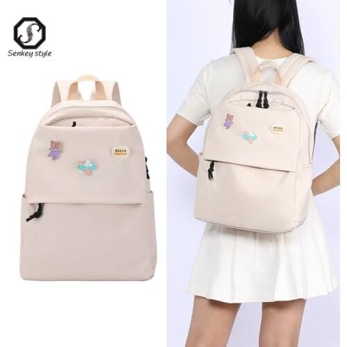 SENKEY Multifunction Female Backpack Student School Bags Large Capacity Luggage Travel Backpacks Preppy Style Fashion Bag