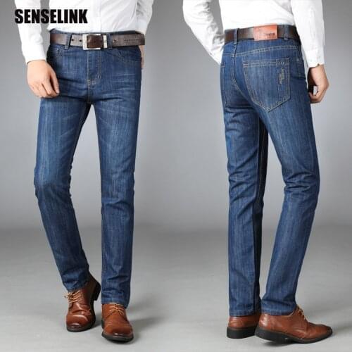Mens Jeans Business 2021 New Slim Denim Overalls Classic Top Brand High Quality Fashion Casual Brand Trousers Pants Men Jeans