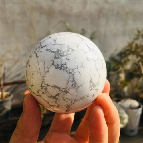 Natural white pine stone Quartz Crystal Healing Ball Sphere + Stand