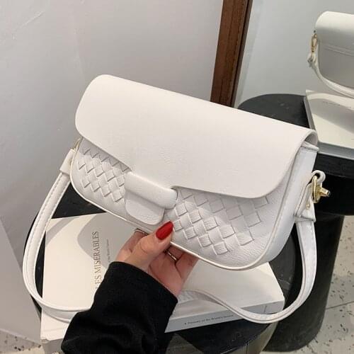Weave Square Underarm Bag 2021 Fashion New High-quality PU Leather Womens Designer Handbag Luxury Brand Shoulder Messenger Bags