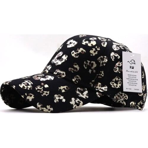 Simple Summer Girl Leopard Baseball Cap Men Women Cotton fishing Hats Lady Party Hat Mens Casual Hip Hop Caps Visor