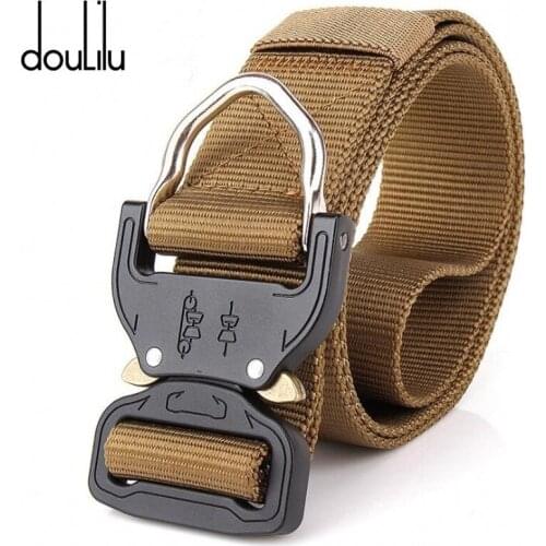 Military Equipment Army Belt Men Outdoor Sport Tactical Designe Belts For Jeans Pants Solid Casual Nylon Strap Canvas Waist Belt