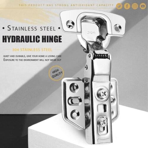 Detachable Stainless Steel Hydraulic Hinge Damper Buffer Soft Close For Cabinet Cupboard Furniture Hardware