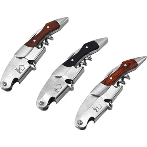 Wine Corkscrew Stainless Steel Wine Opener Double Lever Wine Bottle Opener Professional Waiter’s Corkscrew