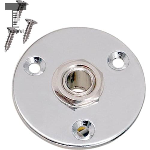 Tooyful Guitar Pickup output Input Jack Plug Socket 6.35mm For Guitar Bass Silver