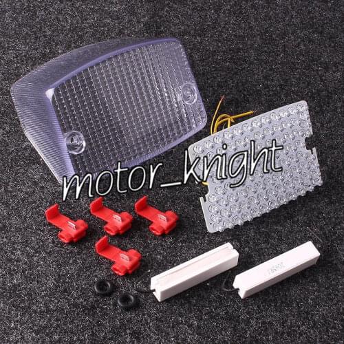 Integrated LED Tail Light Turn Signals for KAWASAKI VULCAN 750 1986-2003 ELIMINATOR 125/600 86-05 Clear