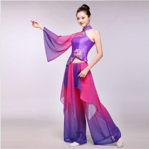 Womens new classical Yangge clothing ethnic dance costumes modern dance fan dance traditional chinese folk dance costume
