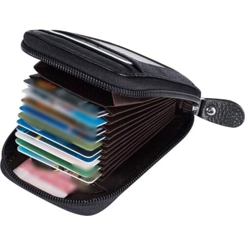 Korean Womens Short Card Case Oil Leather Wallet Organ Card Case Vertical Version Practical And Beautiful Ladies Clutch
