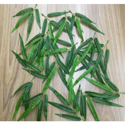 100pcs Green Silk Bamboo Leaf Leaves For Wedding Party Holiday Hotel Archway Arch Door Decoration