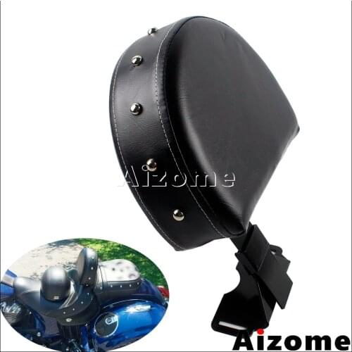 1x Motorcycle Black Quick Release PU Leather Driver Sissy Backrest Driver Backrest For Harley 2014-Up Indian Chief Chieftain