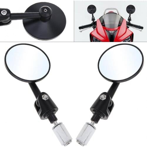 2pcs 10mm Modified Plastic Shell Aluminum Rod Motorcycle Rearview Mirror Universal Motorbike Side Mirror