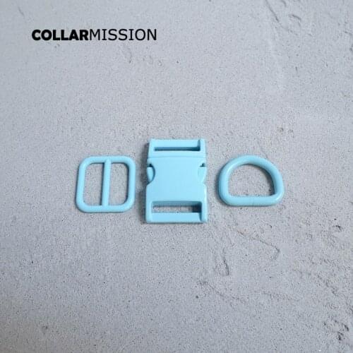 20pcs/lot(metal buckle+adjust buckle+D ring) DIY dog collar 20mm webbing accessory spray paint buckle set suppliesl 7 colours