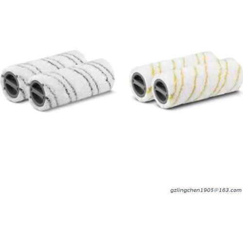 P8DE 4Pcs Hard Floor Sweeper Cordless Vacuum Cleaner Roller Brush Microfiber Replacement Compatible with Karcher FC3 FC5