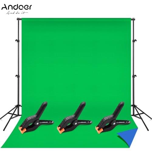 Andoer Professional Studio Photography Green Backdrop Kit with 6.6 * 10ft Bi-color Washable Background Screen + Backdrop Stand