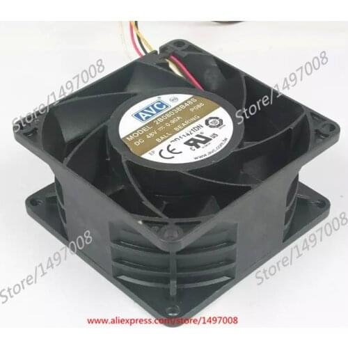 AVC 2B08038B48S P086 DC 48V 0.90A 80x80x38mm Server Cooling Fan