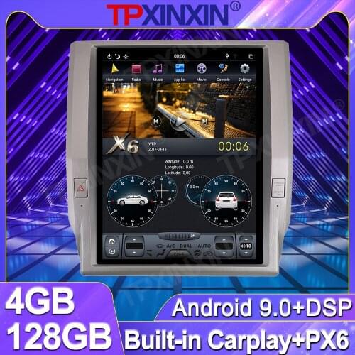 4+128G For Toyota Tundra 2014 2015 2016 2017 2018 2019 2020 Android Tesla Car Tape Recorder Multimedia Video Player GPS Navi PX6