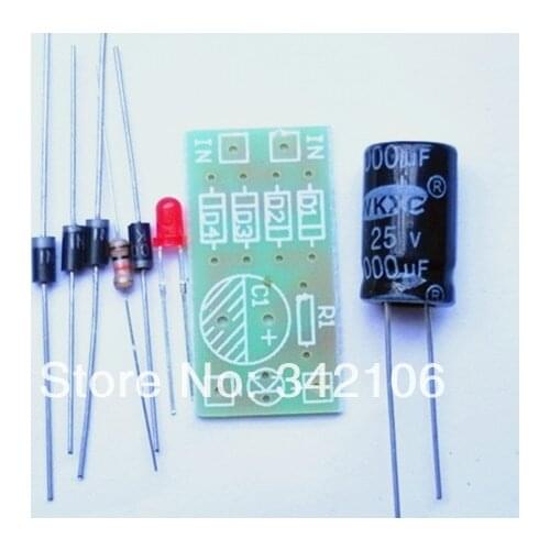 Free Shipping!! 20pcs IN4007 Bridge Rectifier / AC switch DC / power converter / full-wave rectifier circuit board (spare parts)