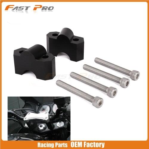 CNC Billet HandleBar Fat Bar Risers Mount Clamp Adaptor For KAWASAKI Z750 04 05 06 07 08 09 10 11 Z1000 07 08 09 Z 750 1000