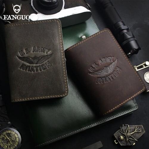 Crazy Horse Leather Driver License Holder Handmade Car Auto Documents Driving License Wallet Photo Holder Cover Bag Two Style