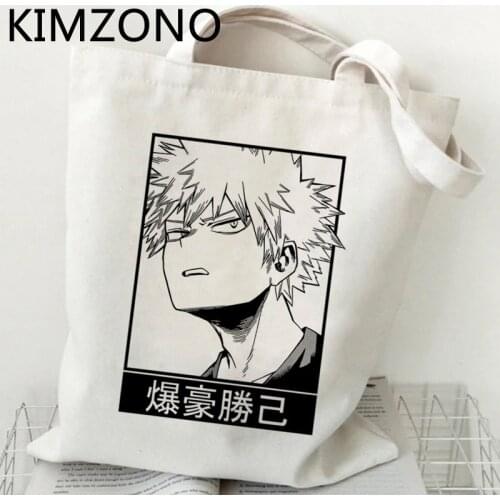 My Hero Academia Bakugo shopping bag grocery eco reusable shopper bolsas de tela jute bag bag boodschappentas string cabas